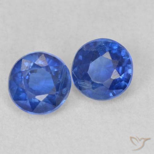 0.57 ctw Blue Kyanite Stones, Natural Kyanite in Round Facet Shape for Sale
