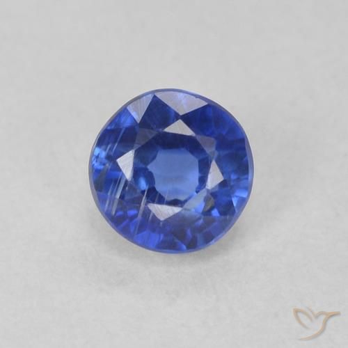 0.40ct Natural True Blue Kyanite, Round, VS-SI