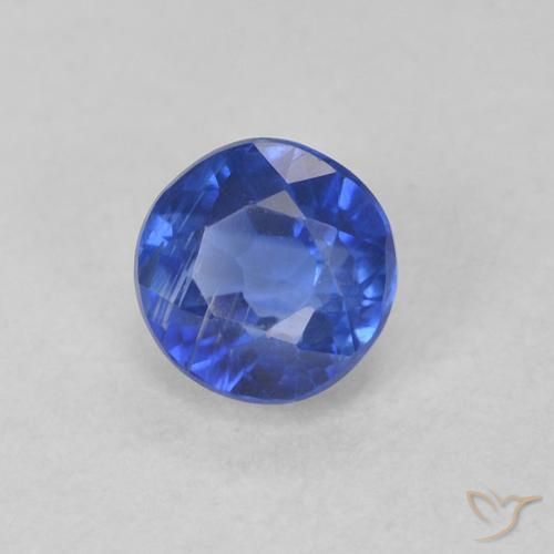 0.40 ct Blue Kyanite Stone, Natural Kyanite in Round Facet Shape for Sale