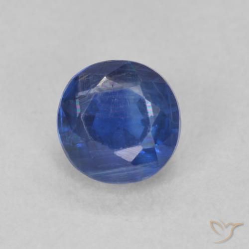 0.45ct Natural Navy Blue Kyanite, Round, SI