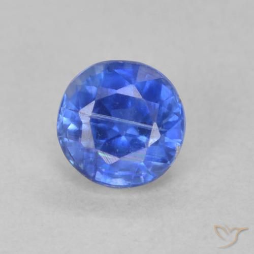 0.44ct Natural Deep Azure Blue Kyanite, Round, SI