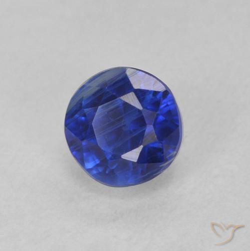 0.49 ct Blue Kyanite Stone, Natural Kyanite in Round Facet Shape for Sale