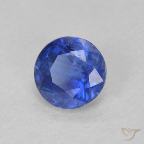 0.40 ct Blue Kyanite Stone, Natural Kyanite in Round Facet Shape for Sale