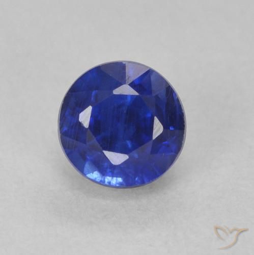 0.58ct Natural Deep Blue Kyanite, Round, SI
