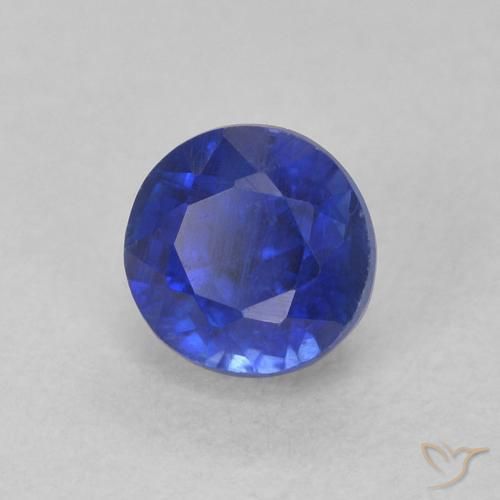 0.58 ct Blue Kyanite Stone, Natural Kyanite in Round Facet Shape for Sale