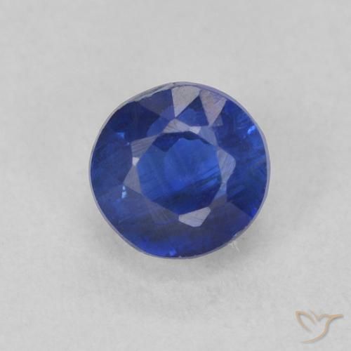0.54ct Natural Deep Blue Kyanite, Round, SI