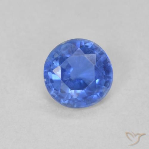 0.28ct Natural Light Navy Blue Kyanite, Round, VS-SI
