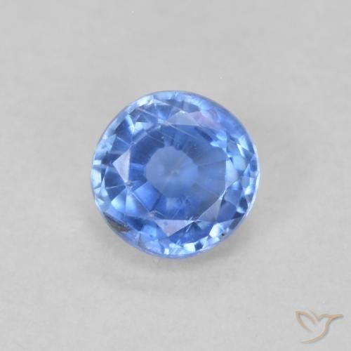 0.34ct Natural Baby Blue Kyanite, Round, VS-SI