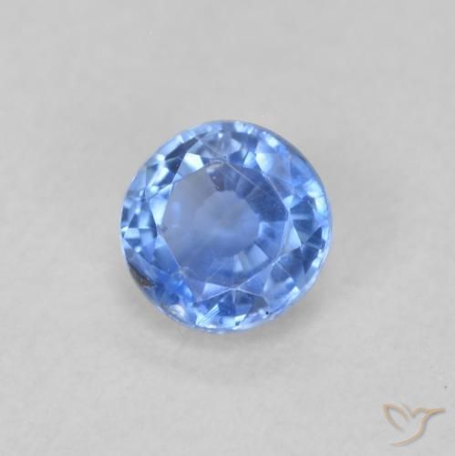 0.34 ct Blue Kyanite Stone, Natural Kyanite in Round Facet Shape for Sale