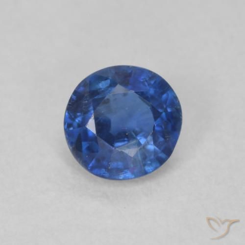 0.34ct Natural Dark Blue Kyanite, Round, SI