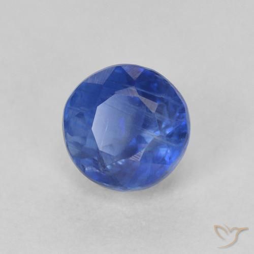 0.53 ct Blue Kyanite Stone, Natural Kyanite in Round Facet Shape for Sale