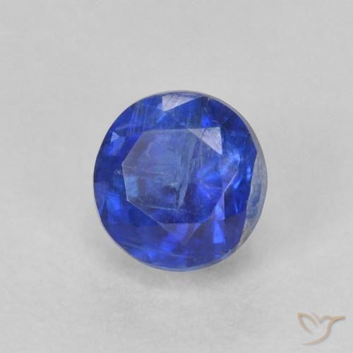 0.55 ct Blue Kyanite Stone, Natural Kyanite in Round Facet Shape for Sale