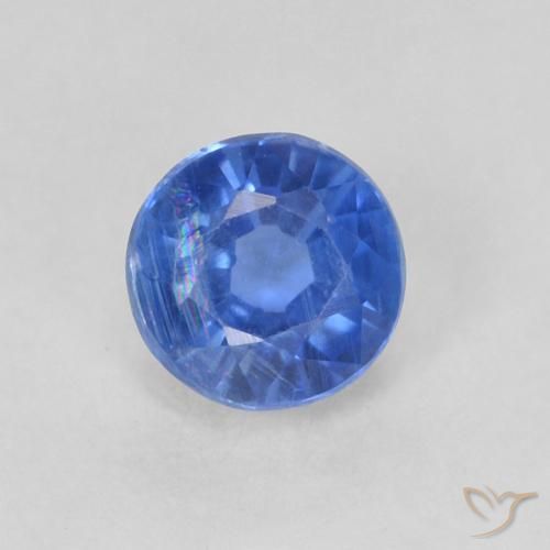 0.46ct Natural Light Navy Blue Kyanite, Round, SI