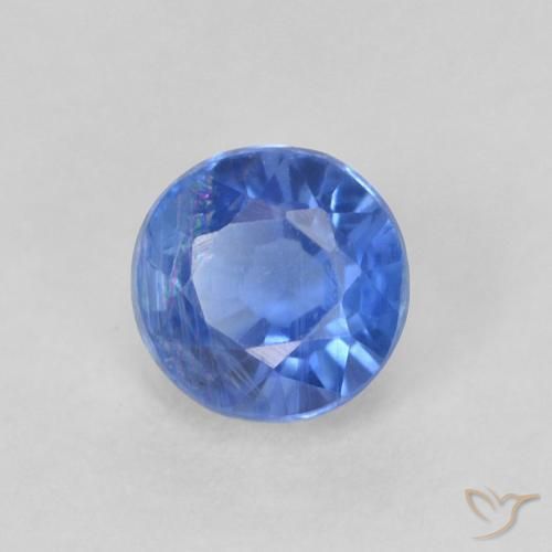 0.46 ct Blue Kyanite Stone, Natural Kyanite in Round Facet Shape for Sale