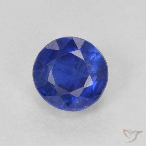 0.46ct Natural Dark Blue Kyanite, Round, SI