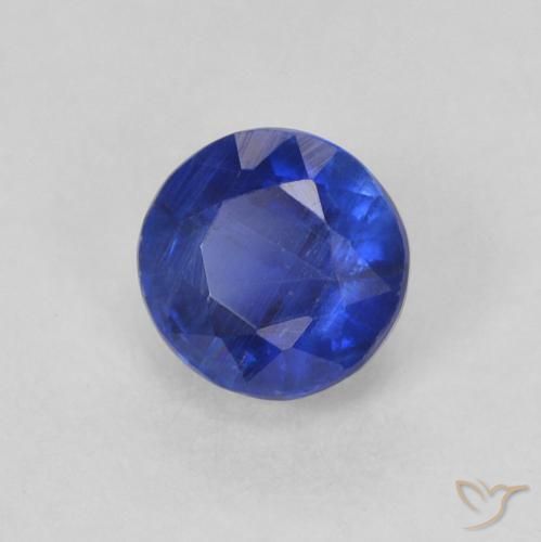 0.46 ct Blue Kyanite Stone, Natural Kyanite in Round Facet Shape for Sale