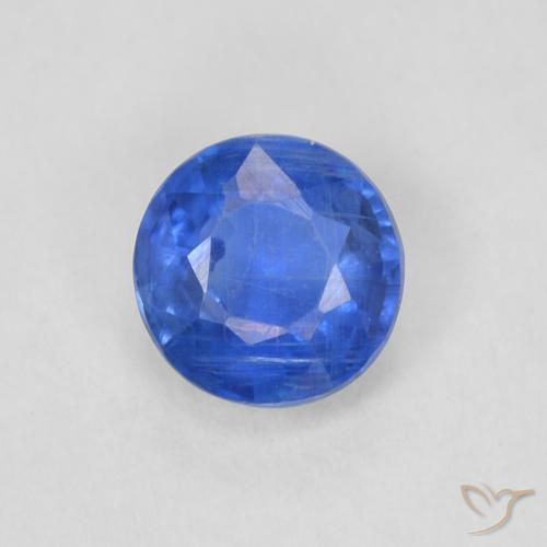 0.35ct Natural Deep Azure Blue Kyanite, Round, SI