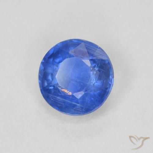 0.35 ct Blue Kyanite Stone, Natural Kyanite in Round Facet Shape for Sale