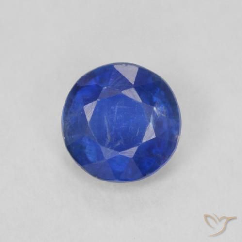 0.36ct Natural Navy Blue Kyanite, Round, SI