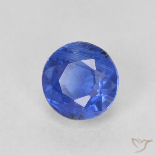 0.47 ct Blue Kyanite Stone, Natural Kyanite in Round Facet Shape for Sale