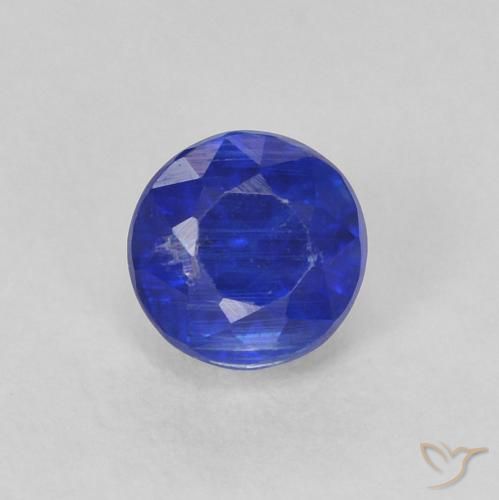 0.44ct Natural Intense Navy Blue Kyanite, Round, SI