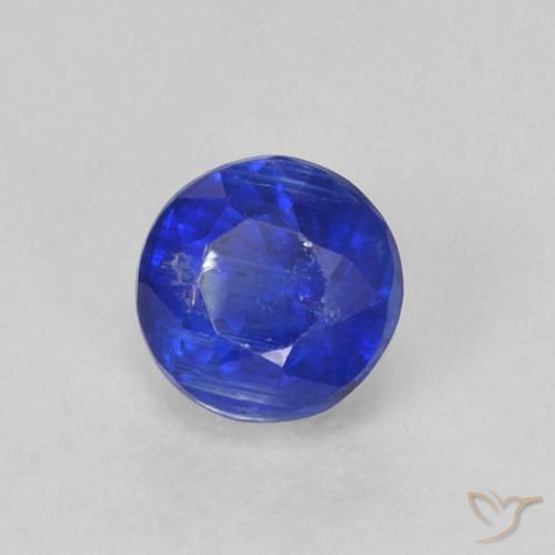 0.44 ct Blue Kyanite Stone, Natural Kyanite in Round Facet Shape for Sale
