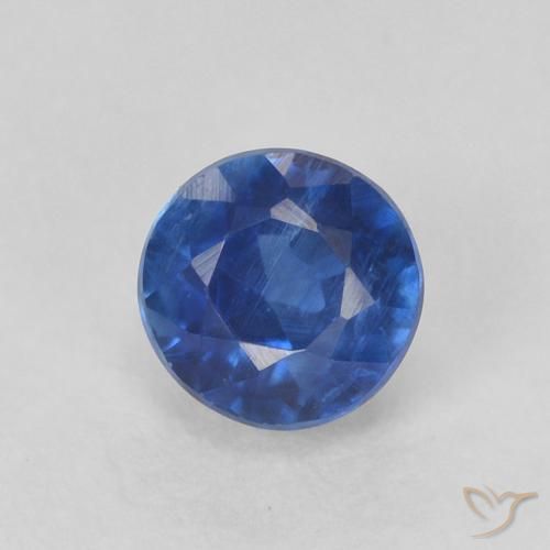 0.55ct Natural Dark Blue Kyanite, Round, SI