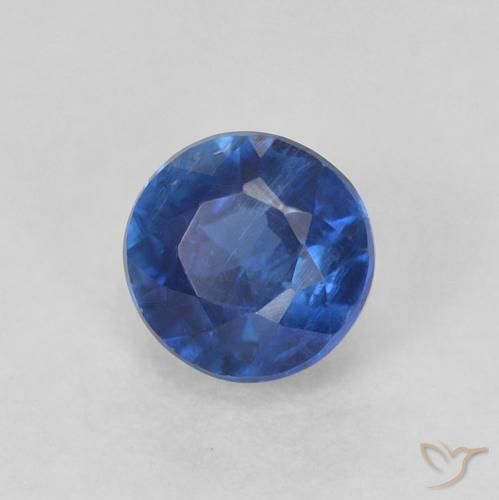 0.55 ct Blue Kyanite Stone, Natural Kyanite in Round Facet Shape for Sale