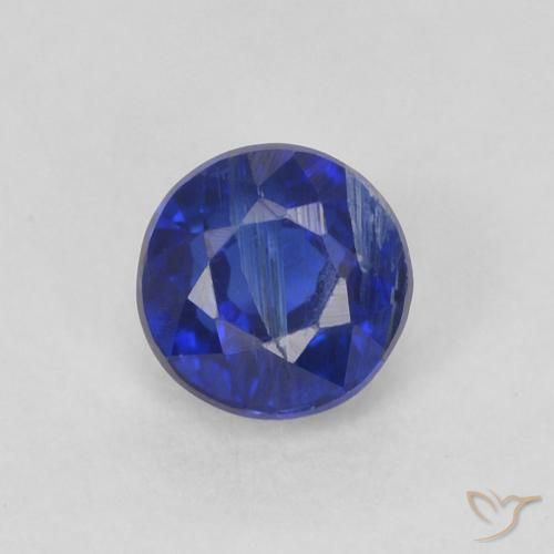 0.44ct Natural Royal Blue Kyanite, Round, SI