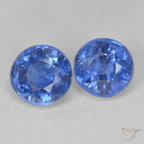 1.45 ctw Blue Kyanite Stones, Natural Kyanite in Round Facet Shape for Sale