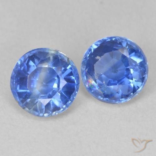 1.30 ctw Blue Kyanite Stones, Natural Kyanite in Round Facet Shape for Sale