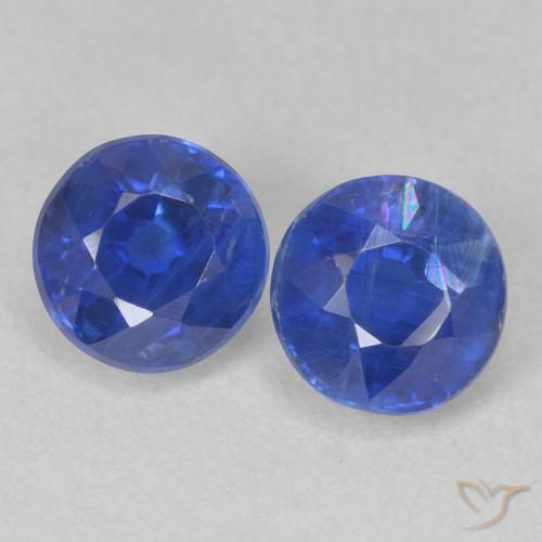 1.56ctw Natural True Blue Kyanite, Round, SI