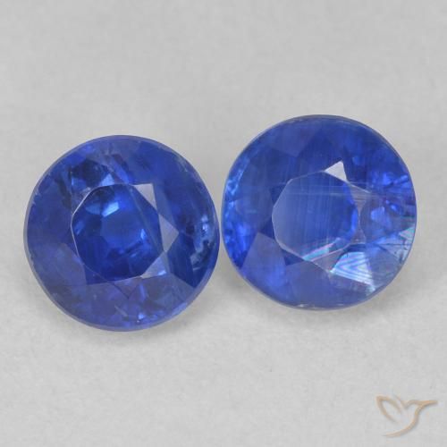 1.56 ctw Blue Kyanite Stones, Natural Kyanite in Round Facet Shape for Sale