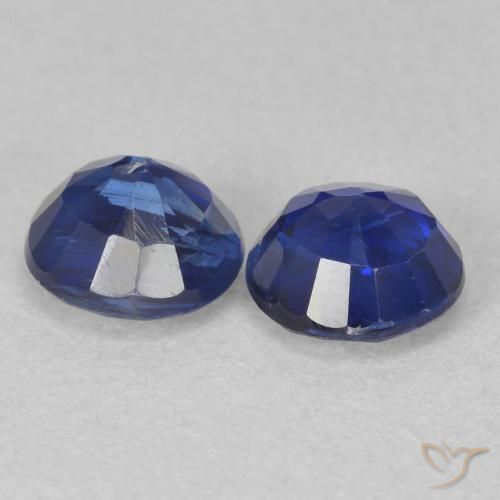 Kyanite Gemstones in 5.2 mm Size for Sale, Kyanite Stones in Dark Blue Color