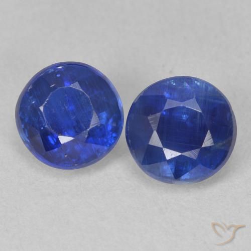 1.62ctw Natural Navy Blue Kyanite, Round, SI