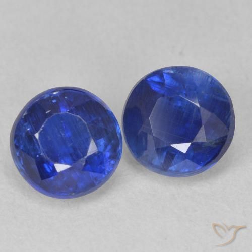1.62 ctw Blue Kyanite Stones, Natural Kyanite in Round Facet Shape for Sale