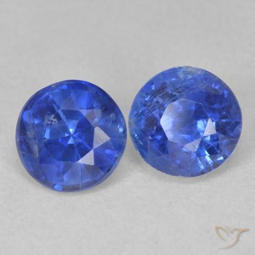 1.38 ctw Blue Kyanite Stones, Natural Kyanite in Round Facet Shape for Sale