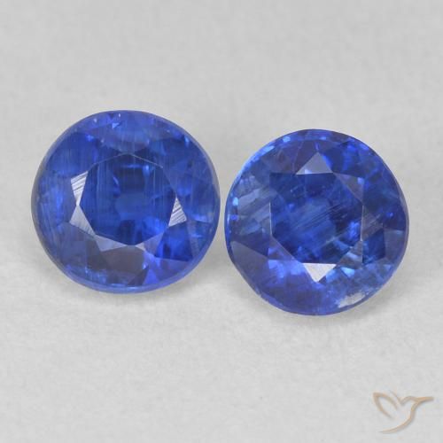 1.39ctw Natural True Blue Kyanite, Round, SI