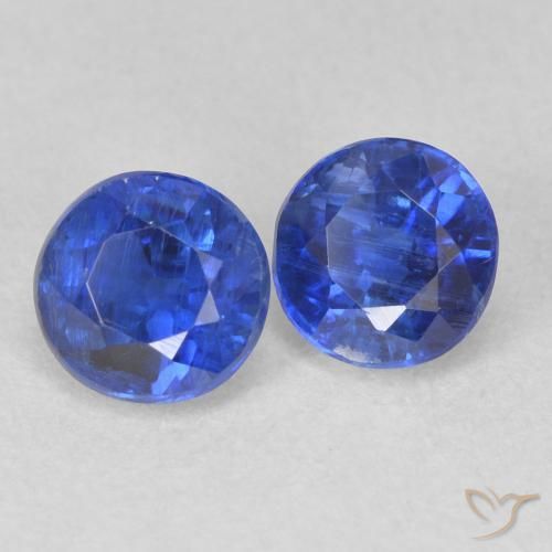 1.39 ctw Blue Kyanite Stones, Natural Kyanite in Round Facet Shape for Sale