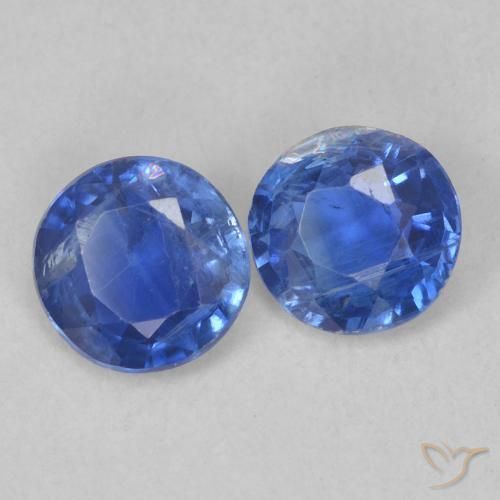 1.02 ctw Blue Kyanite Stones, Natural Kyanite in Round Facet Shape for Sale