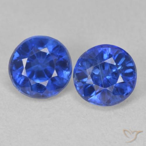 1.56ctw Natural True Blue Kyanite, Round, SI
