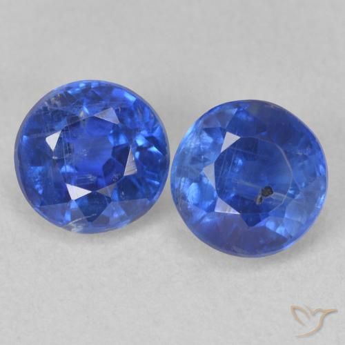 1.69ctw Natural True Blue Kyanite, Round, SI