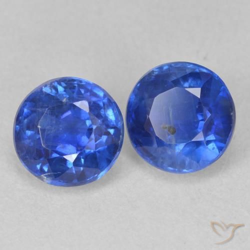 1.69 ctw Blue Kyanite Stones, Natural Kyanite in Round Facet Shape for Sale