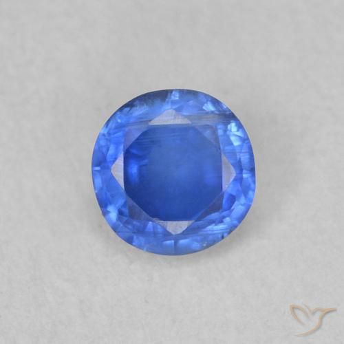 0.34ct Natural Light Navy Blue Kyanite, Round, SI