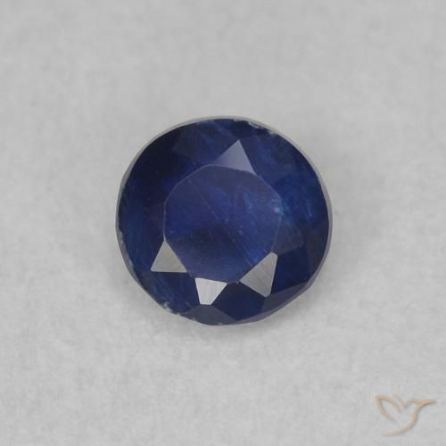 0.30ct Natural Dark Blue Kyanite, Round, SI