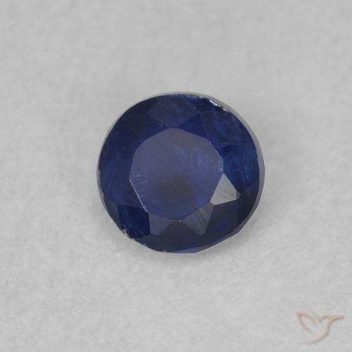 0.30 ct Blue Kyanite Stone, Natural Kyanite in Round Facet Shape for Sale
