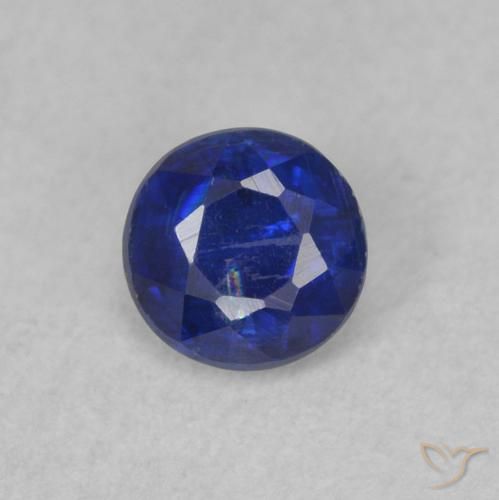 0.37ct Natural Dark Blue Kyanite, Round, SI, Photo A