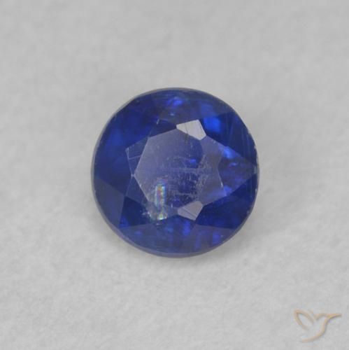 0.37 ct Blue Kyanite Stone, Natural Kyanite in Round Facet Shape for Sale