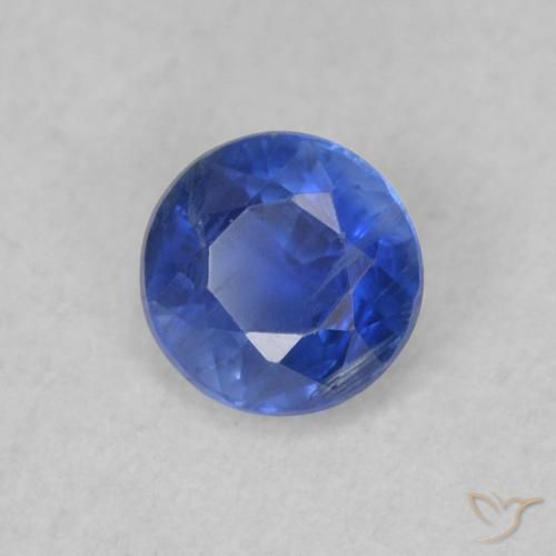 0.42 ct Blue Kyanite Stone, Natural Kyanite in Round Facet Shape for Sale