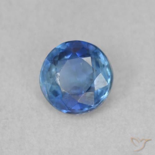 0.36 ct Blue Kyanite Stone, Natural Kyanite in Round Facet Shape for Sale